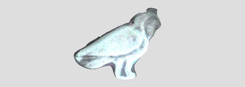 Scan of a hawk amulet