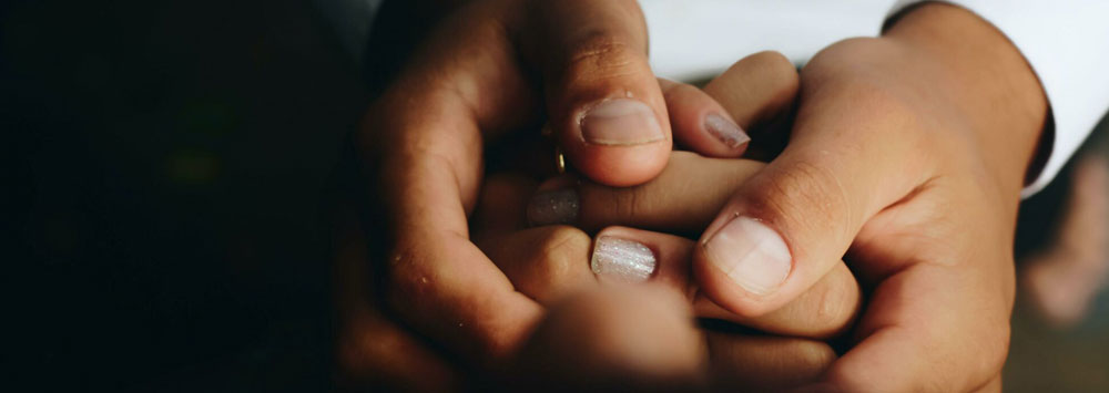 Hands in close up