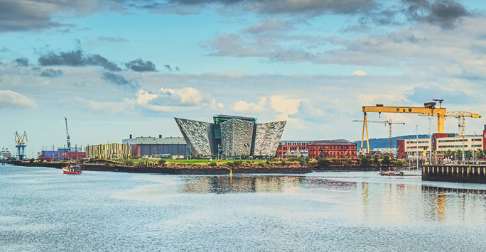 View of Belfast docks