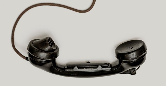 Vintage black telephone receiver