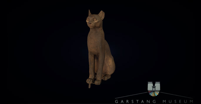 3D scan of Egyptian cat sculpture