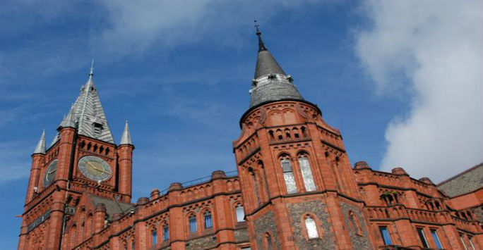 Victoria building, large red brick building