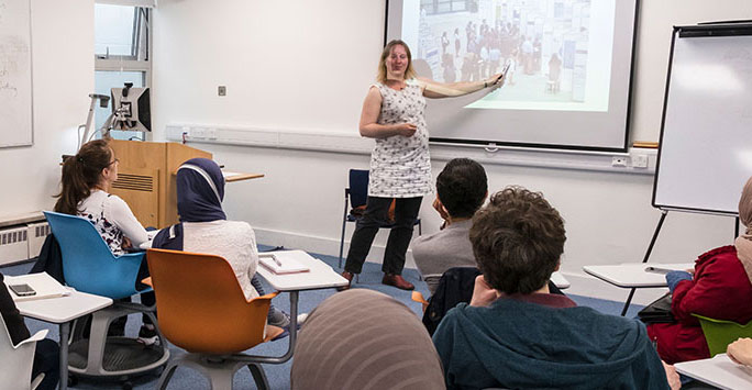 Students watching a lecturer