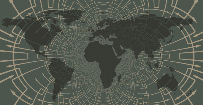 Map of the world graphic