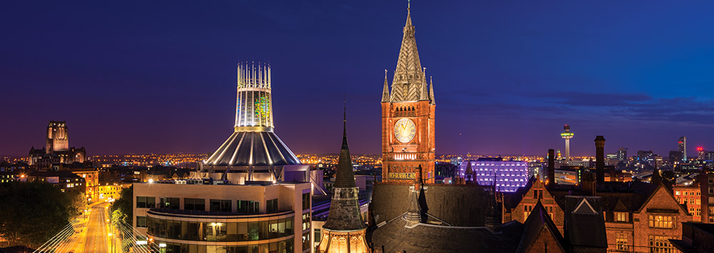 University buildings skyline with Cathedral