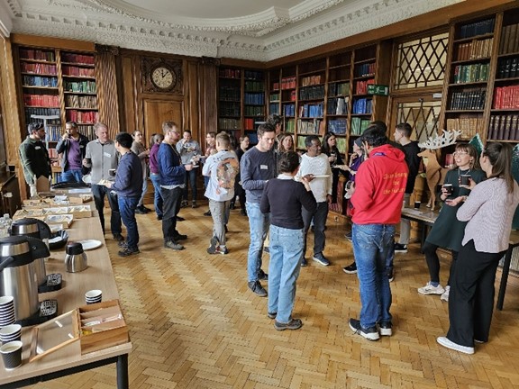 A group of people in a room.