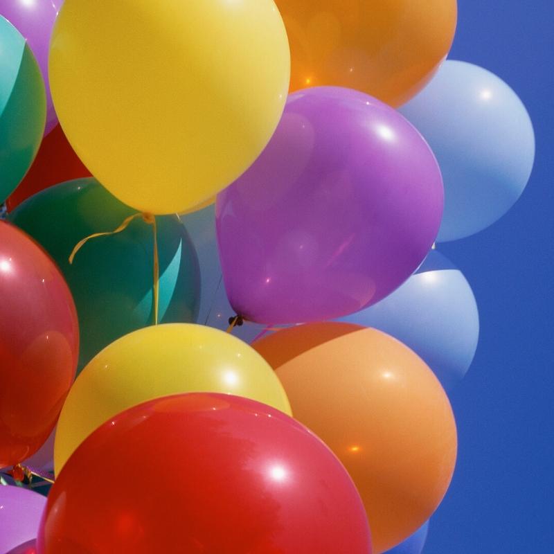Multi-coloured balloons