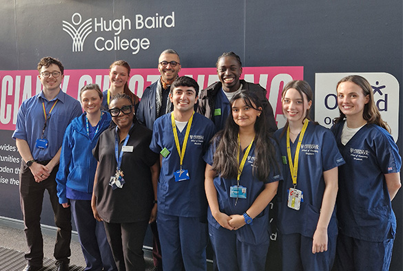 Staff and students at Hugh Baird College