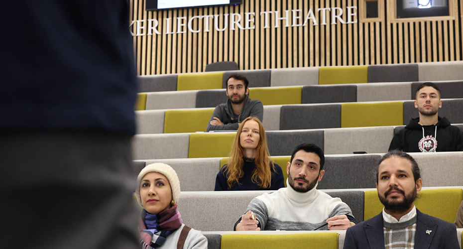 Engineering students in Hele Shaw lecture theatre