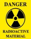 Radioactive material sign