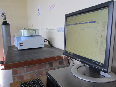 Thermogravimetric data collecting for lacustrine muds from White Mere on our PerkinElmer STA6000