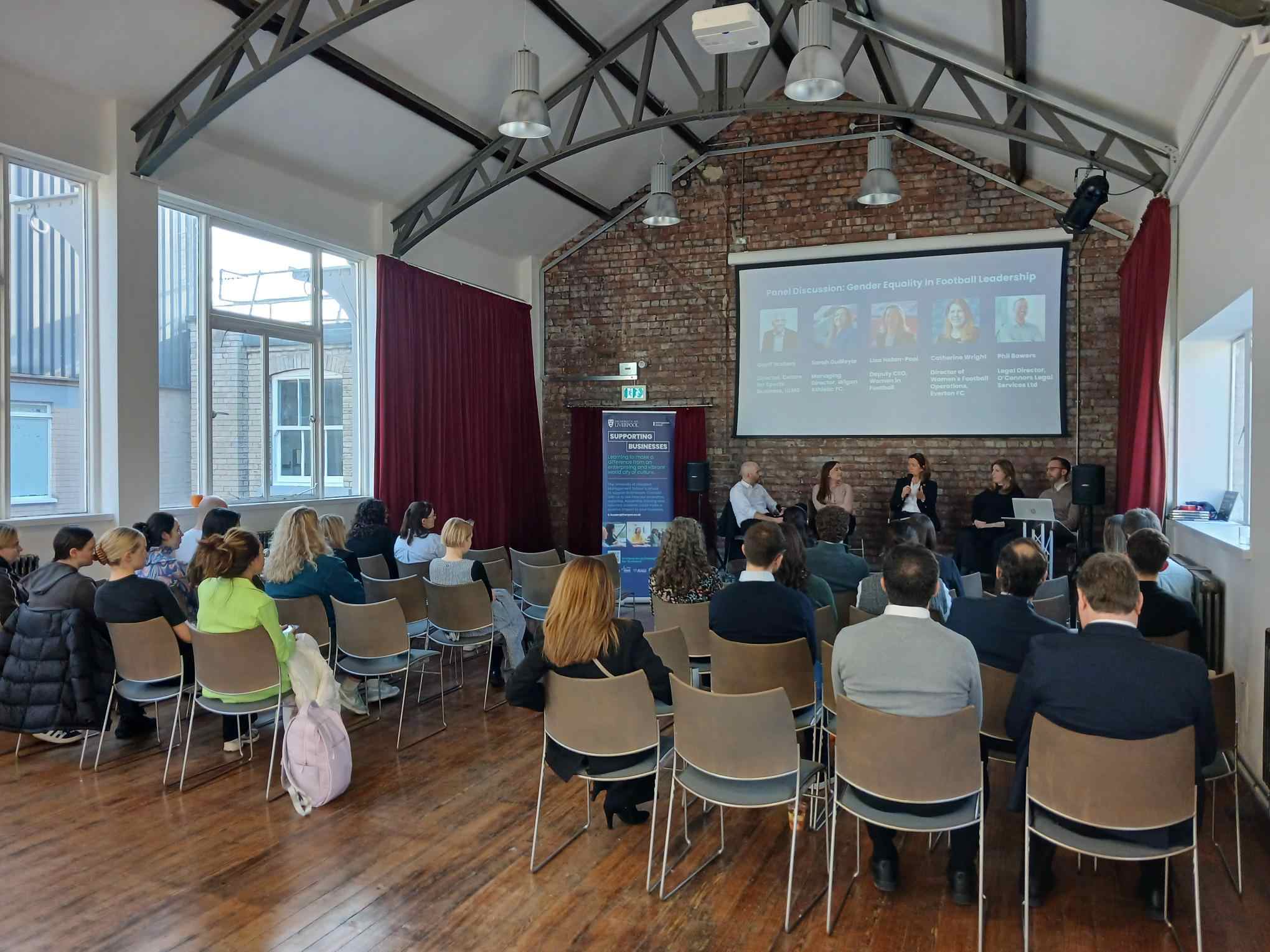The audience and panel at the ULMS Business Breakfast event, March 2026