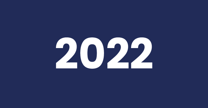 Image of blue background with 2022 written in white