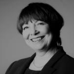 Black and white image of Professor Elaine Eades