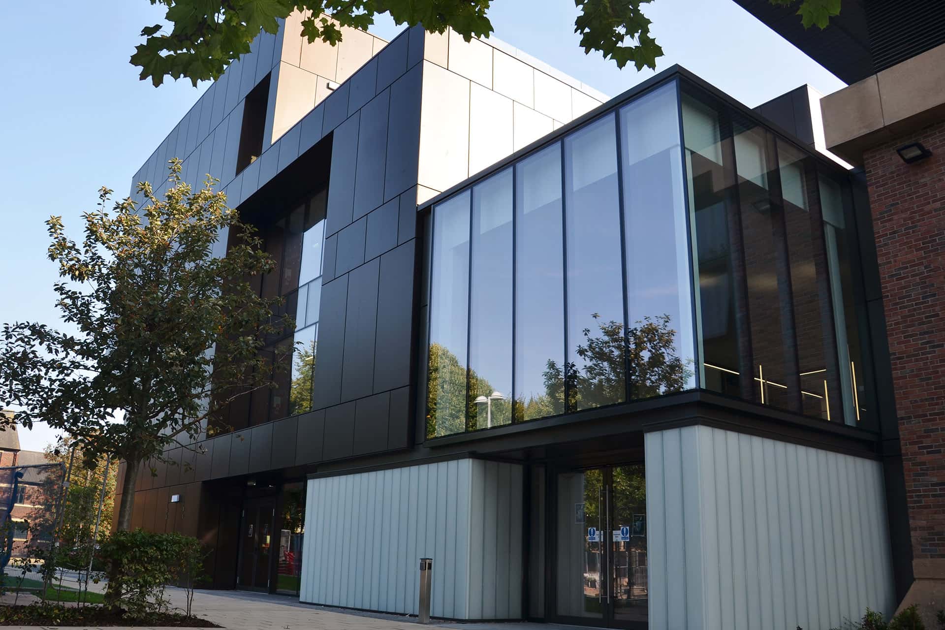 Exterior of the Management School, Grove wing building