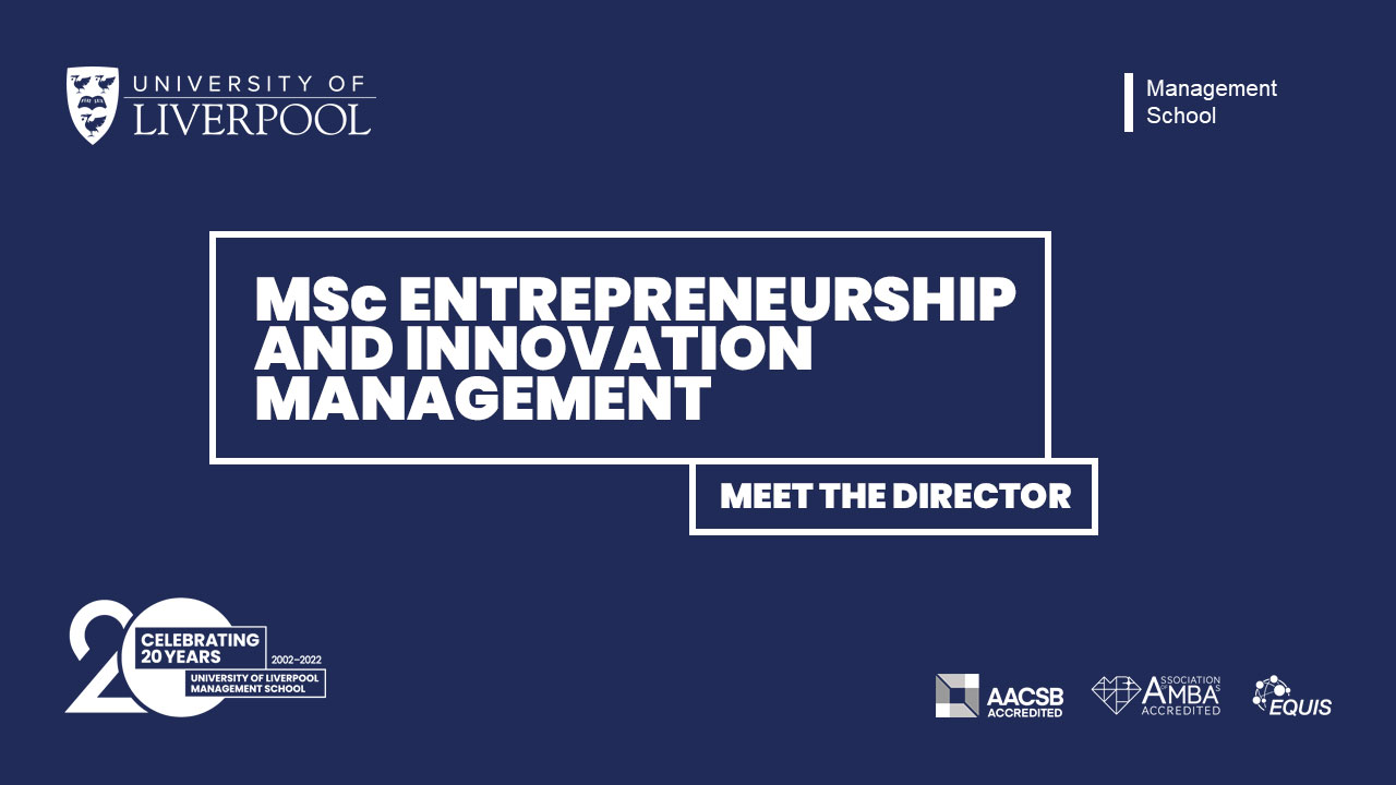 MSc Entrepreneurship and Innovation Management
