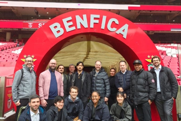 FIMBA students enjoying their experience at SL Benfica