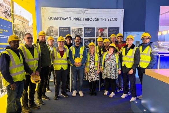 Students at the Mersey Tunnels tour