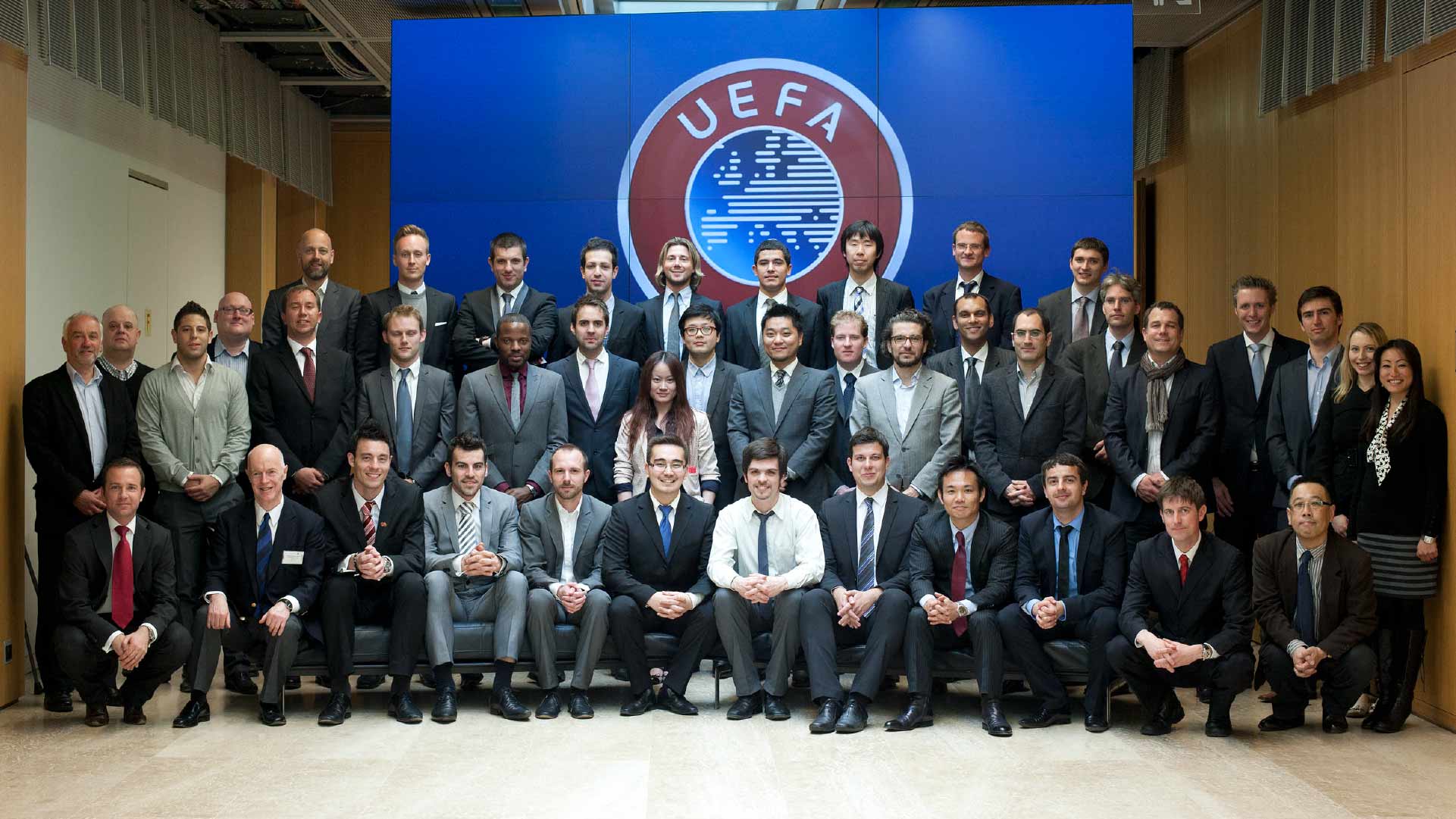 Image of FIMBA students at UEFA headquarters