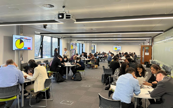Room of MSc students taking part in UBC Masters Competition final