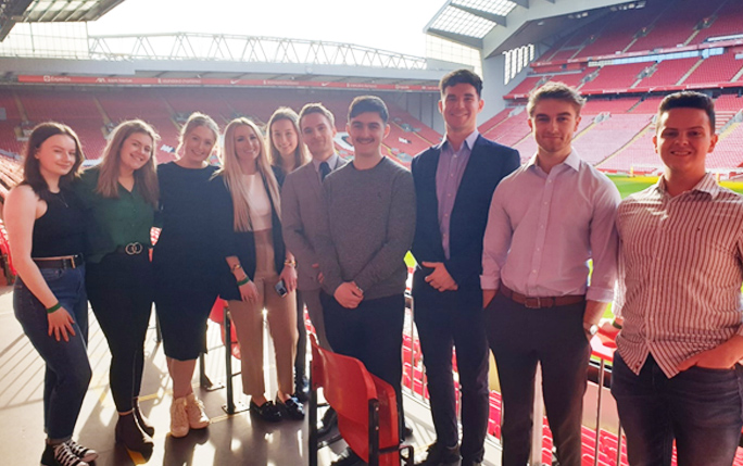 Undergraduate students attend mock Assessment Centre at Anfield Stadium