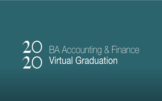 Accounting and Finance academics deliver virtual graduation to the 2020 cohort
