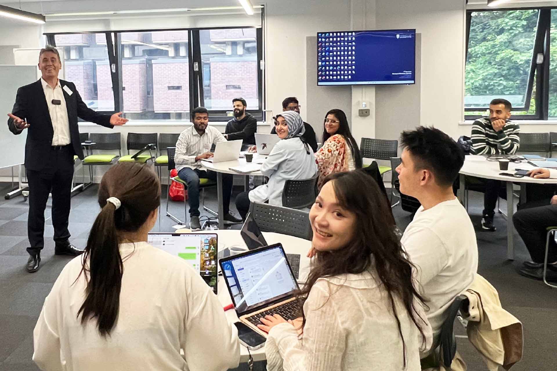 Classroom full of students sitting at their desks