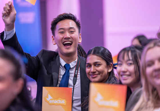 Student at Enactus competition