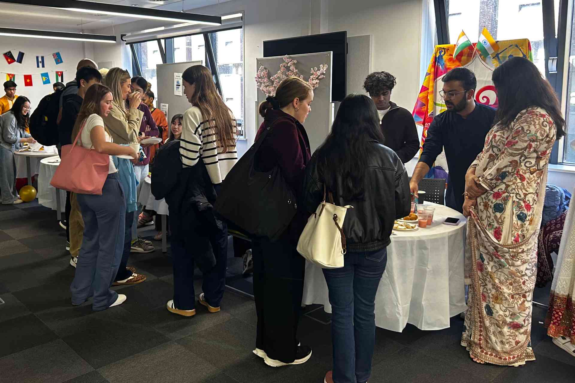 A group of students at the Heritage and Culture Showcase event