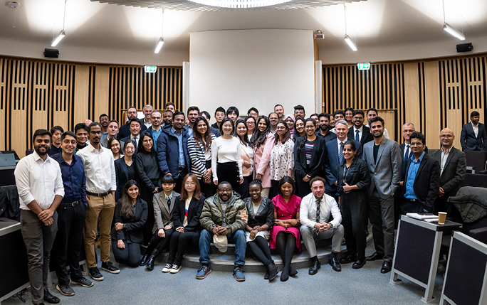 Image of a group of MBA students