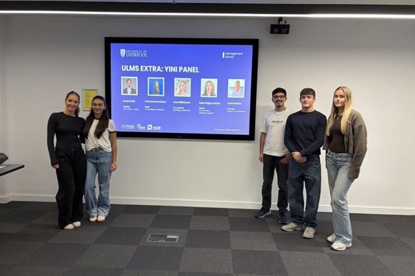 Five undergraduate student panel at a Year in Industry session