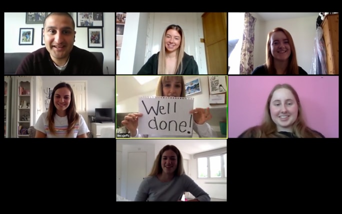 Zoom call with the Valencia field trip project winners