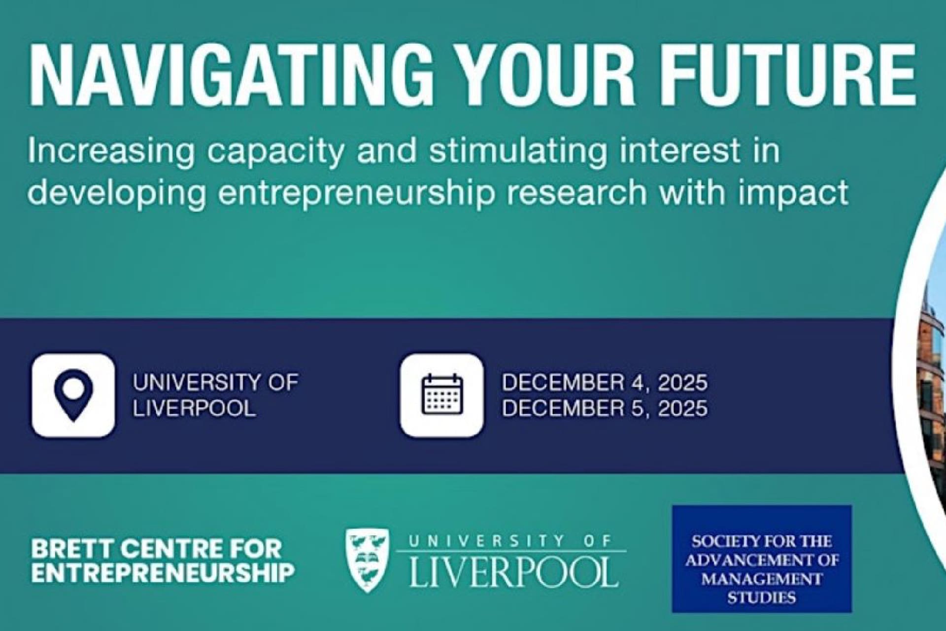 Text only image stating title of the workshop and dates of the event