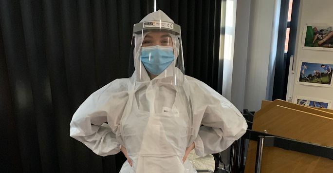 Student Doctor Emily Wyman in PPE