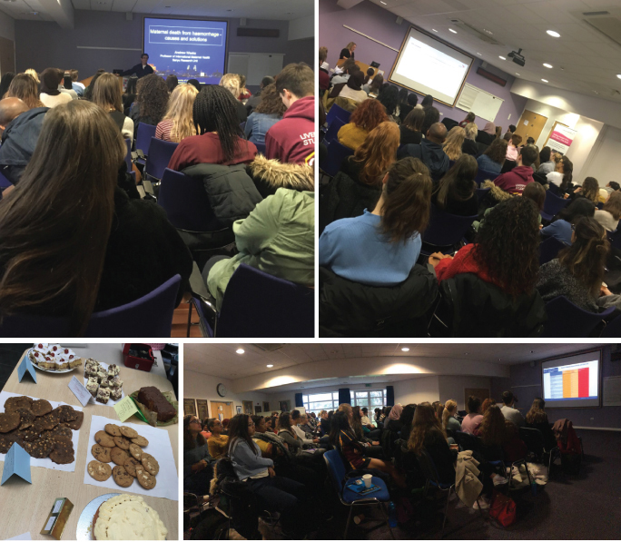 Students gathered in a lecture theatre for a conference