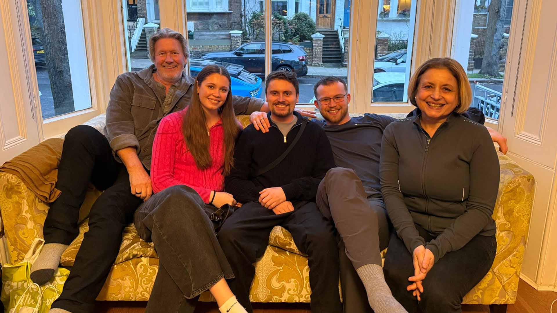 Alex Warwick with family and friends