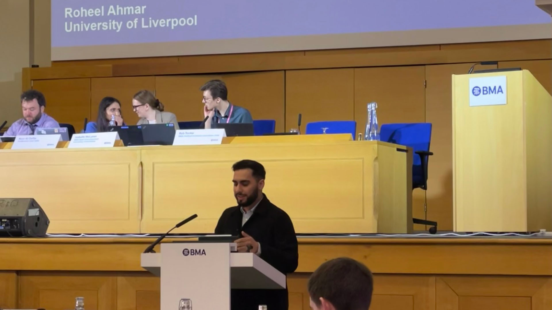 BMA Rep for WP presents at a conference