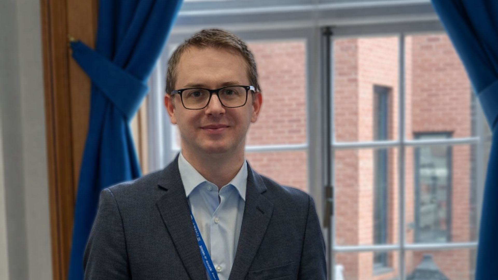 Dr Joe Abbott in the Formby Room, Cedar House