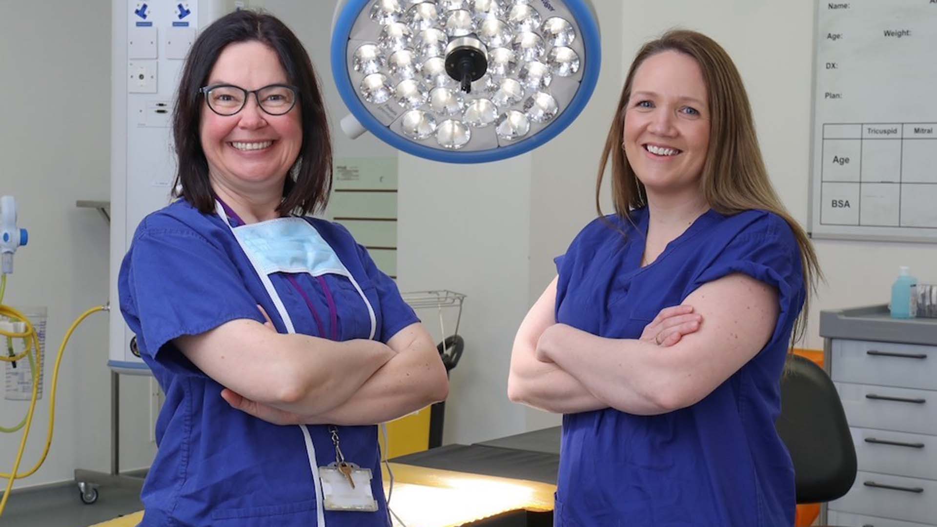 two surgeons in an operating theatre