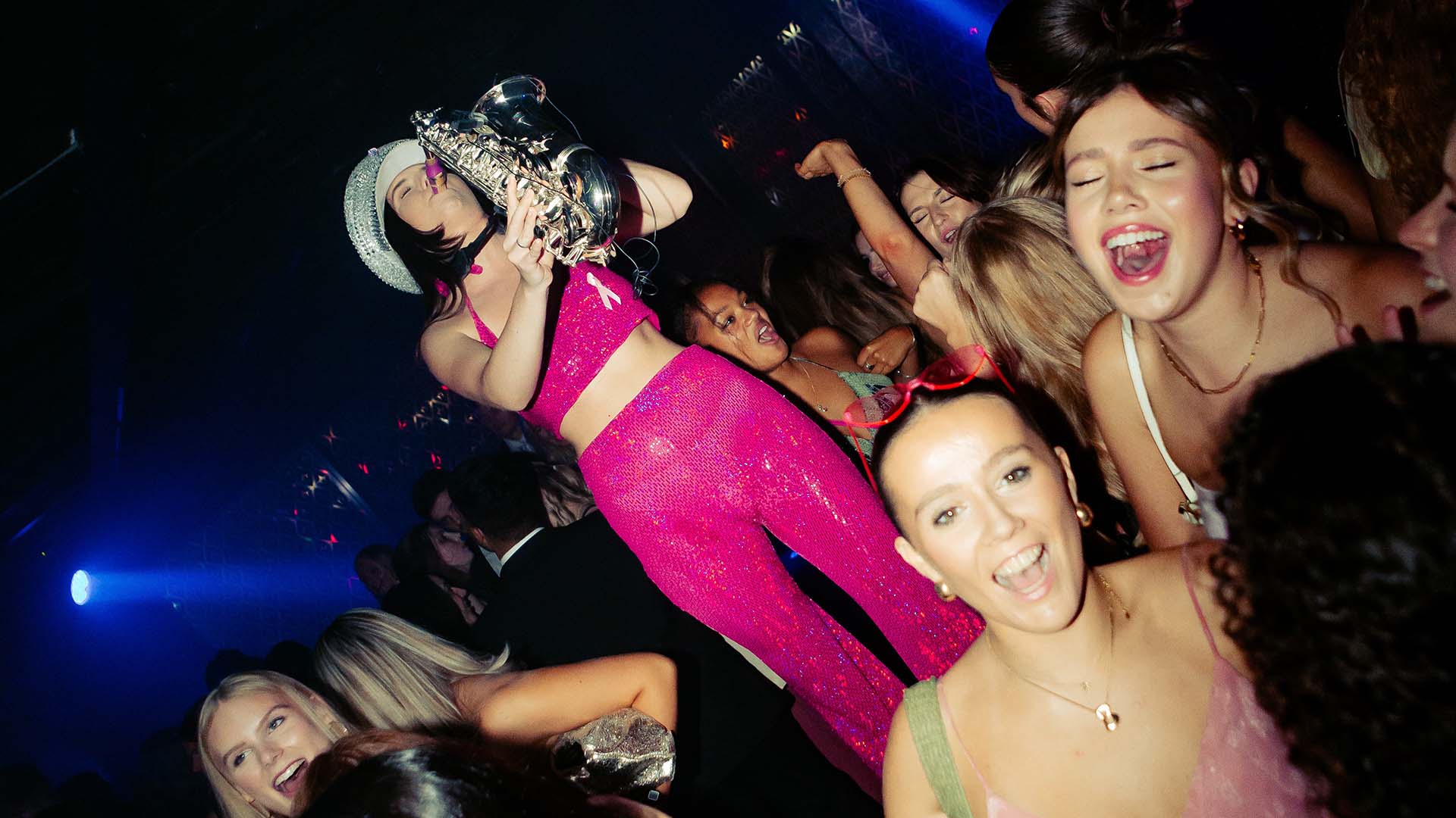 Students enjoy entertainment at the Booby Ball