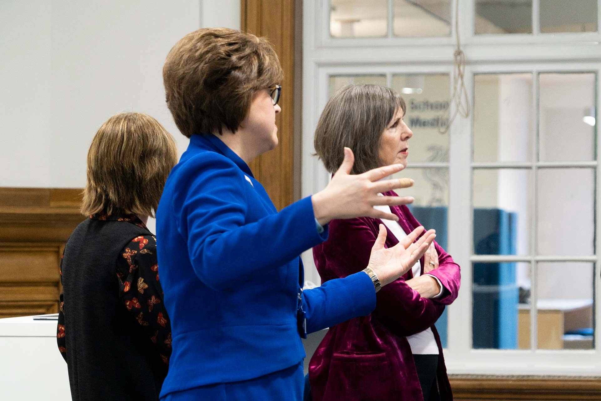Professor Scott shows the Vice Chancellor around Cedar House