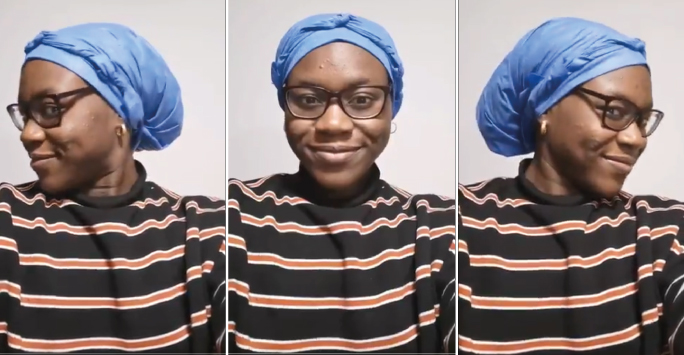 Smiling student wearing headscarf