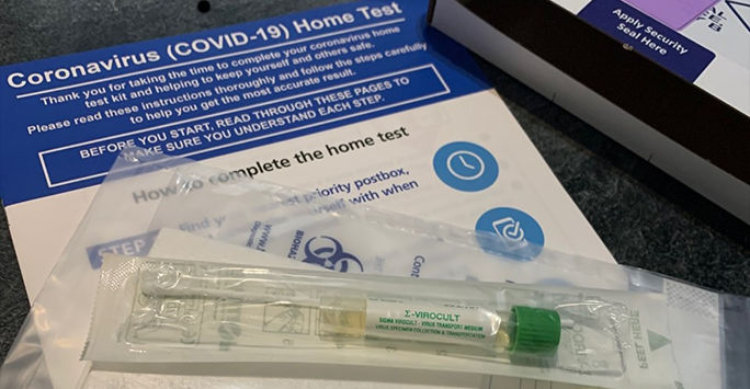 A COVID-19 home test kit