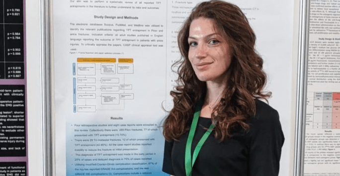 student doctor presents research at international conference