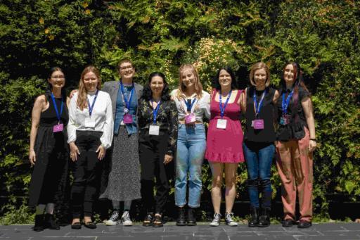 The 2025 WoNDRS Organising Committee (left to right): Lauryn Eley, Rebecca Hill, Erin Lambert, Marina Maneyro Questa, Ellen Oldershaw, Katie Ferraby, Brianna Heazlewood, Laura Whitfield.