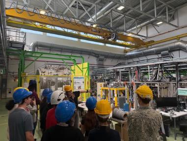students and patrick at CERN