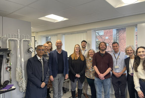 Staff attend a visit by Unilever to the Psychology Brain and Behaviour lab