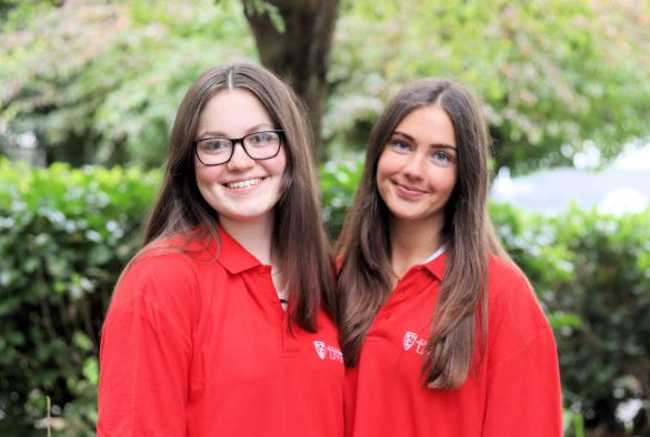 Student Helpers Caragh Gray and Beth Witham