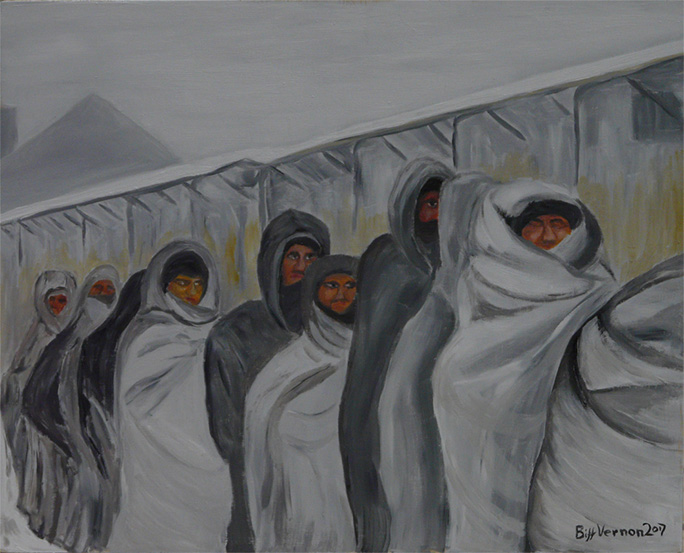 Waiting. Oil on board. 38 x46 cm
