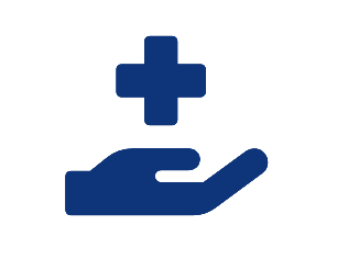 Hand with medic cross